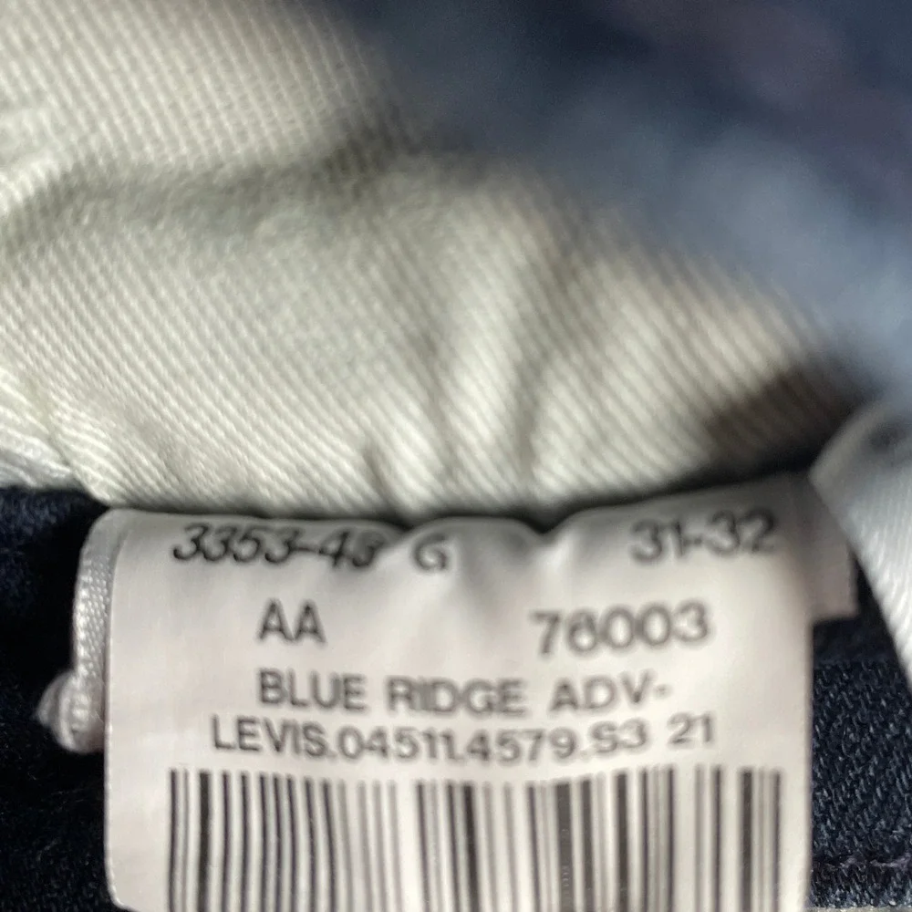 Levis Jeans Mens 31 Blue 511 Slim Fit Premium Blue Ridge Adv Stretch Denim
